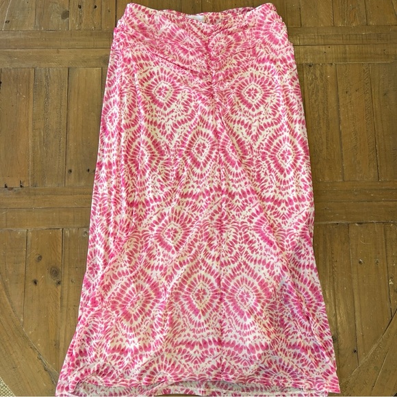 House Of Harlow Revolve Pink Floral Tie Dye Mesh Skirt And Top Barbiecore Large - Picture 9 of 13